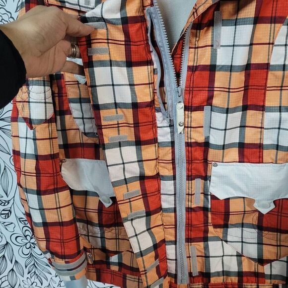 Hooded cottagecore coat Autumn plaid multiple pockets outerwear vintage inspired - Picture 11 of 11